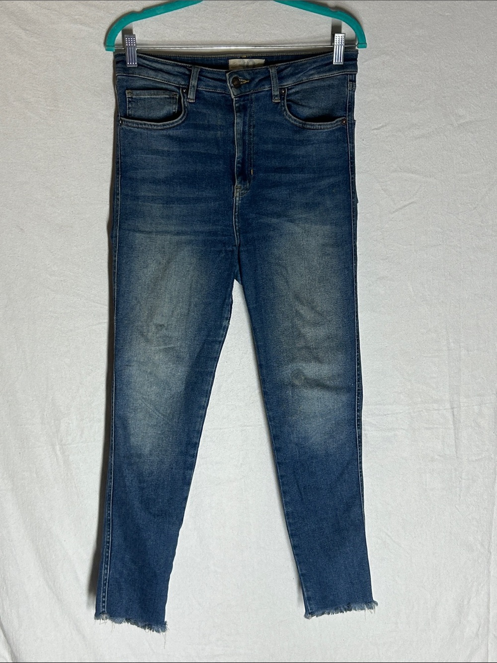 We The Free Dark Blue Skinny Jeans with Faded Wash